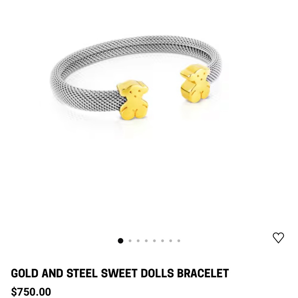 Tous Gold and Steel Mesh Bangle